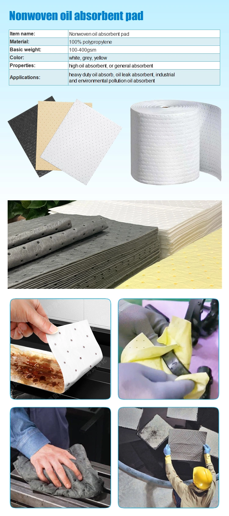 Automotive Engine Industrial Cleaning Cloth Industry Wipe Rolls